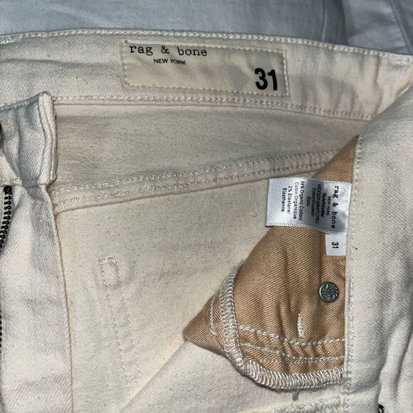 Rag & Bone High Rise Ankle Skinny Jeans NWT off white - Picture 10 of 12